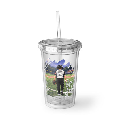 *** NEED TO PERSONALIZE THIS ? DO NOT ORDER THIS PRODUCT - EMAIL ME @REFININGFAITHCOMPANY.COM - Acrylic Tumbler — Custom Youth Baseball Player Design (Add Name & Number)