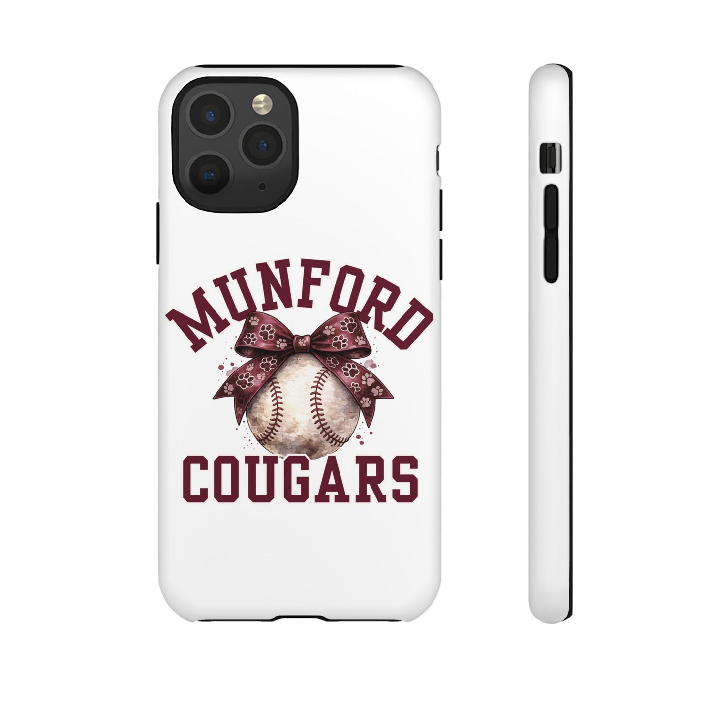 *** NEED TO PERSONALIZE THIS ? - DO NOT PURCHASE THIS ITEM - EMAIL ME @REFININGFAITHCOMPANY@GMAIL.COM - Munford Cougars Baseball Phone Case - Tough Cases Sports Team Phone Cover
