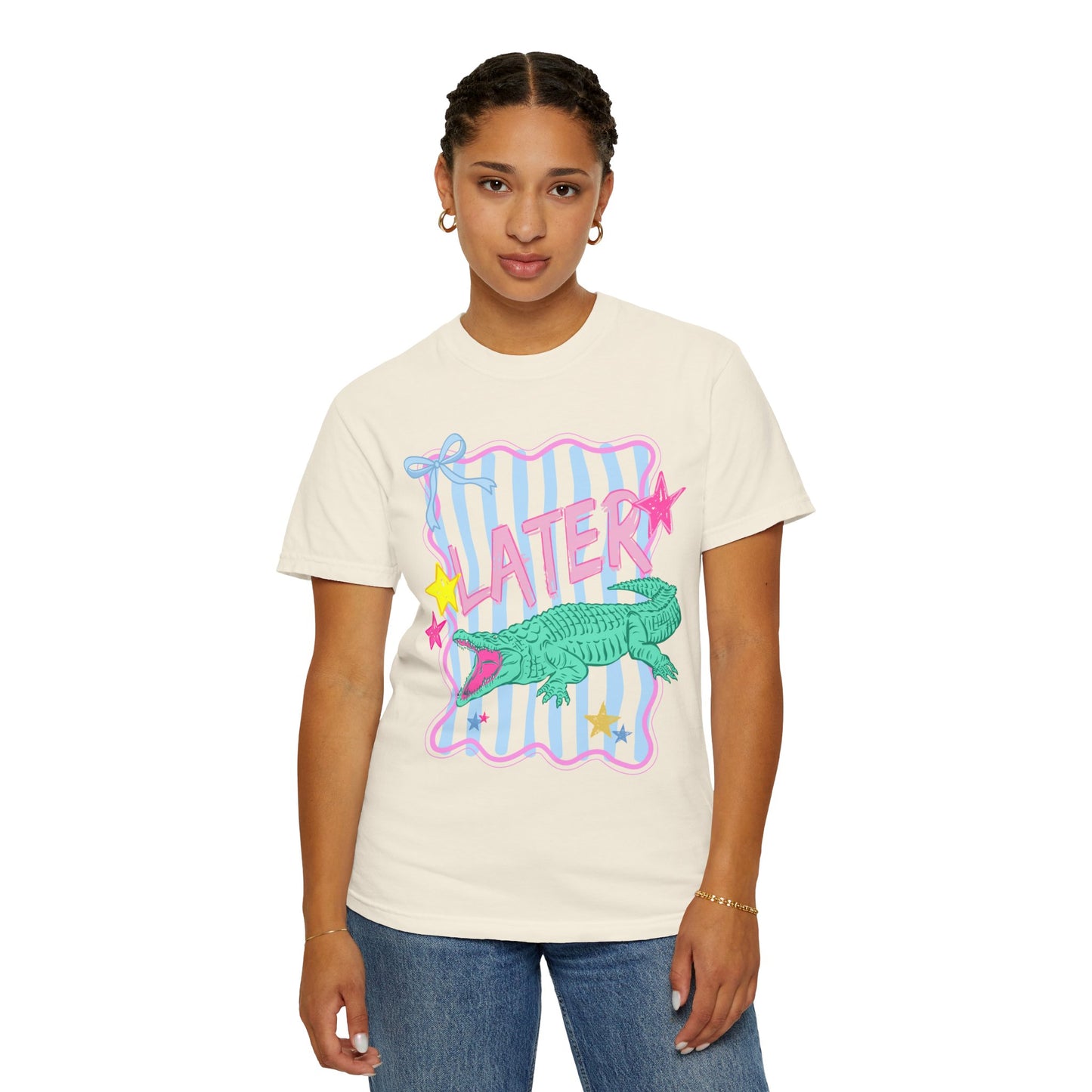 COMFORT COLORS - After While Crocodile T-Shirt — Pastel Retro Graphic Tee