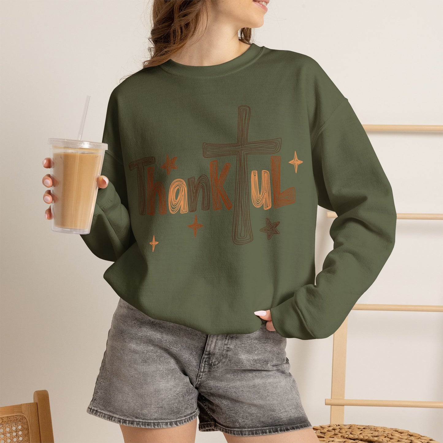 GILDAN - Thankful Cross Sweatshirt