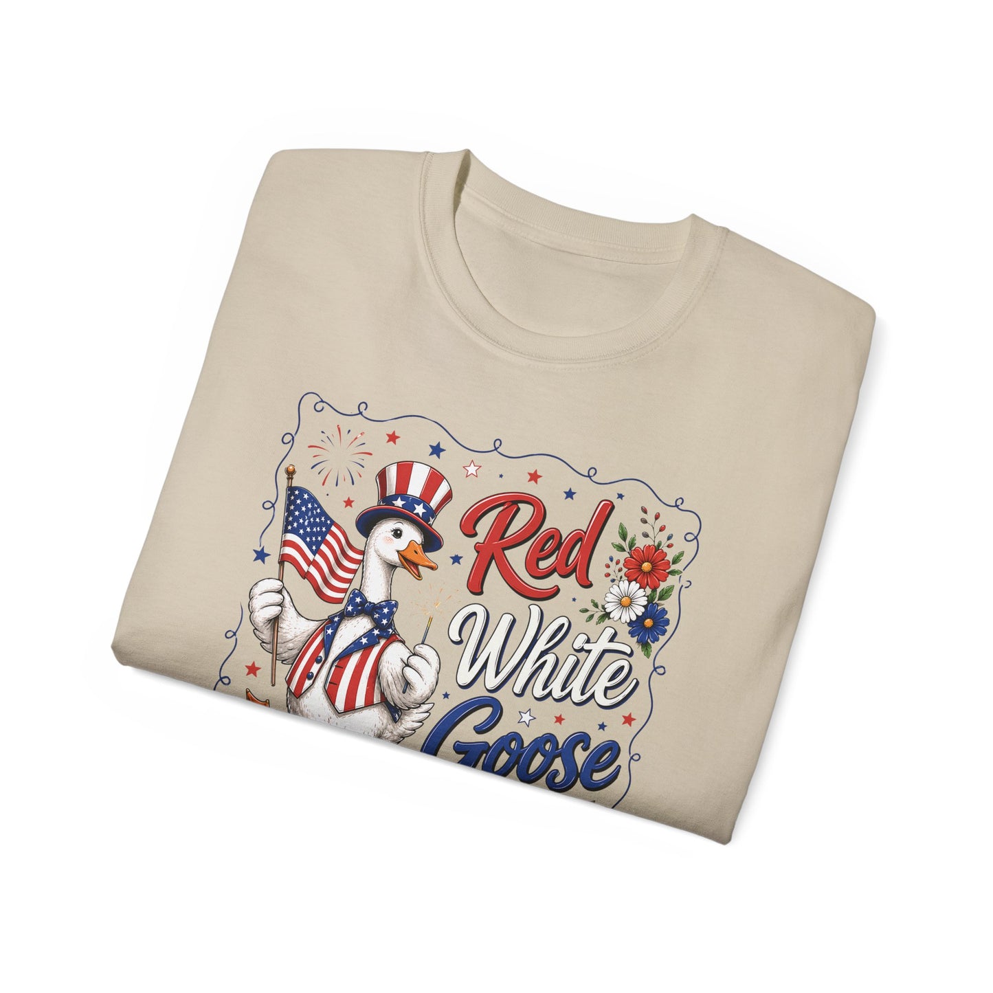 Patriotic "Red White Goose" Tee