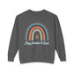COMFORT COLORS -  Crewneck Sweatshirt - 'Stay Humble & Kind' Pastel Rainbow