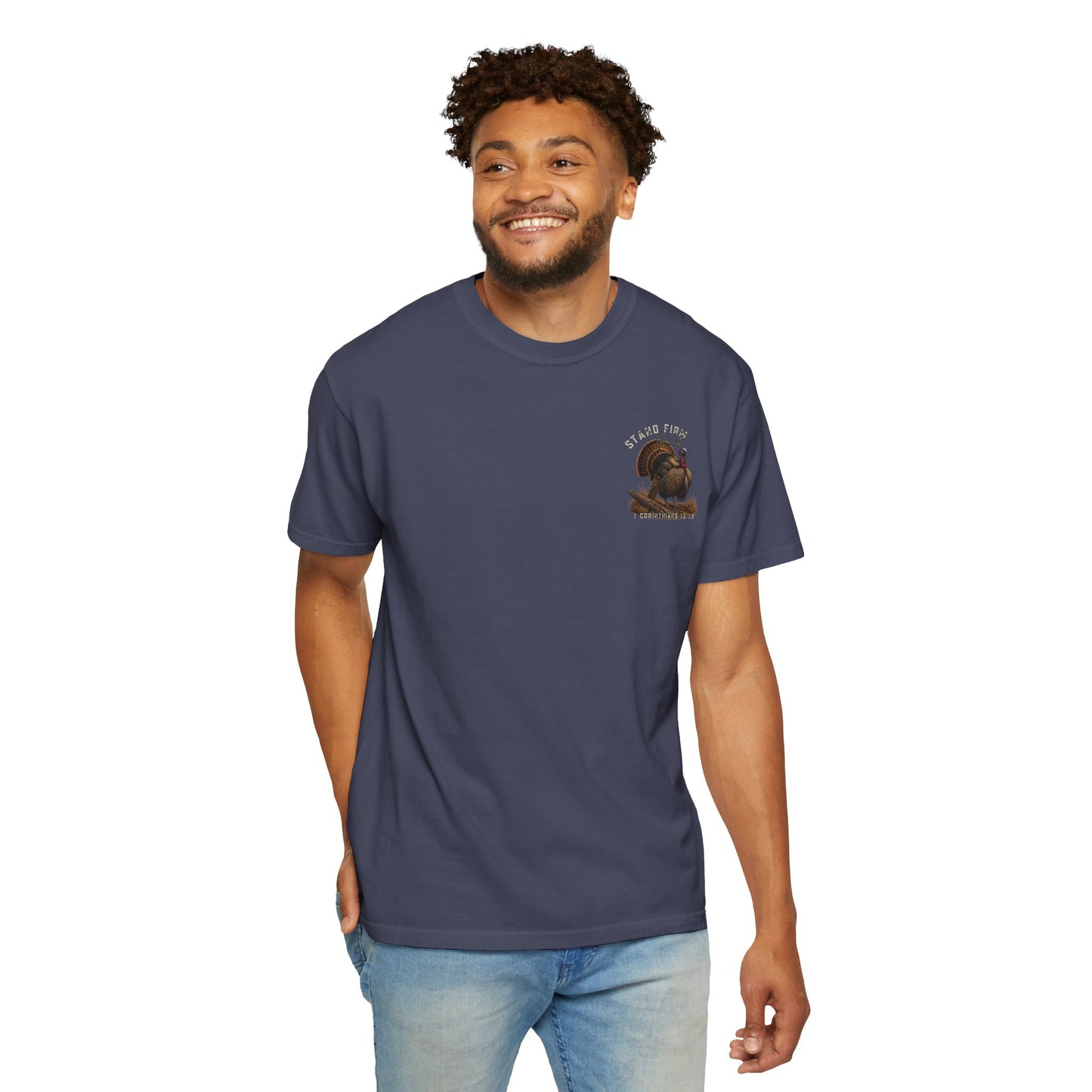 COMFORT COLORS - Stand Firm Turkey T-Shirt – Patriotic Thanksgiving Graphic Tee