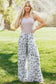 Multicolour Camo Print Wide Leg Casual Pants