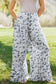 Multicolour Camo Print Wide Leg Casual Pants