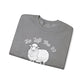 HE LEFT THE 99 WHITE FONT ADULT SWEATSHIRT