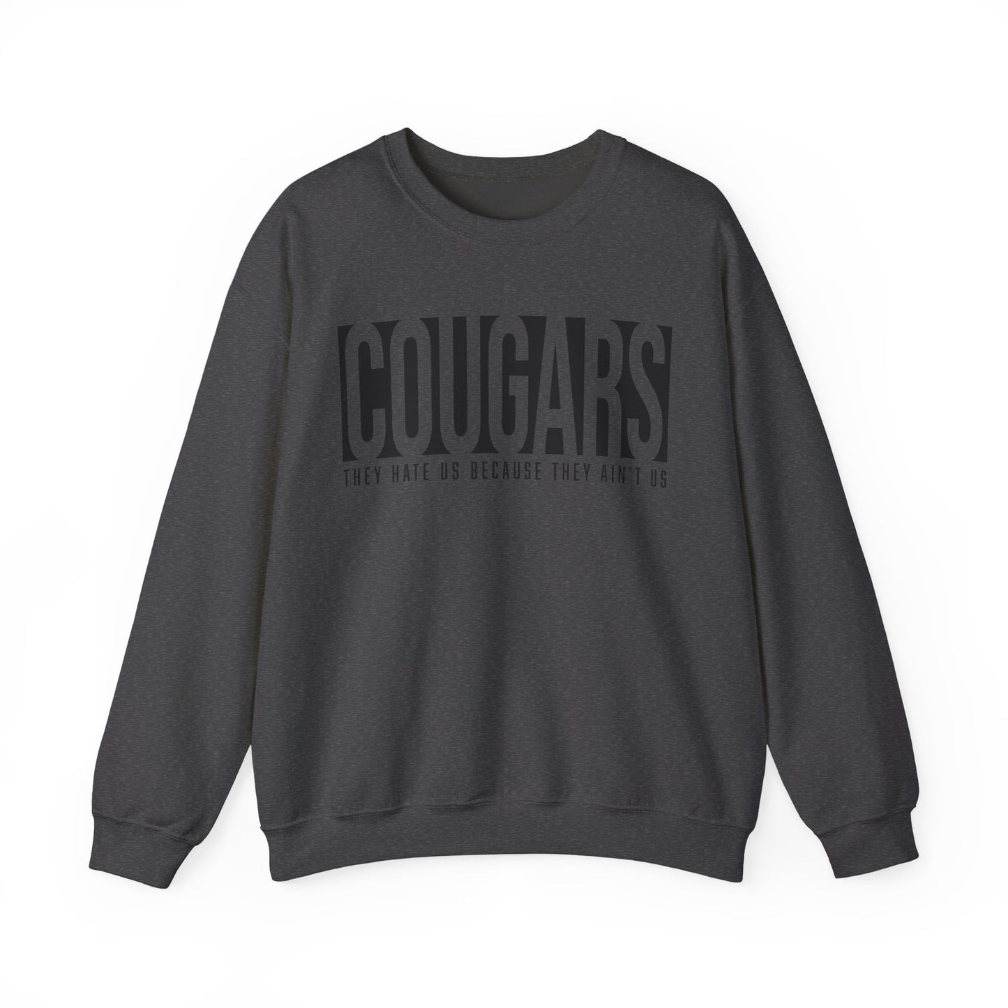GILDAN -Cougars Crewneck Sweatshirt – “They Hate Us Because They Ain’t Us” Retro Sports Style