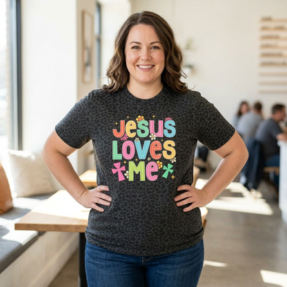 Jesus Loves Me T-Shirt — Colorful Christian Faith Tee