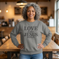 COMFORT COLORS - Love Like Jesus Does Sweatshirt — Inspirational Christian Crewneck