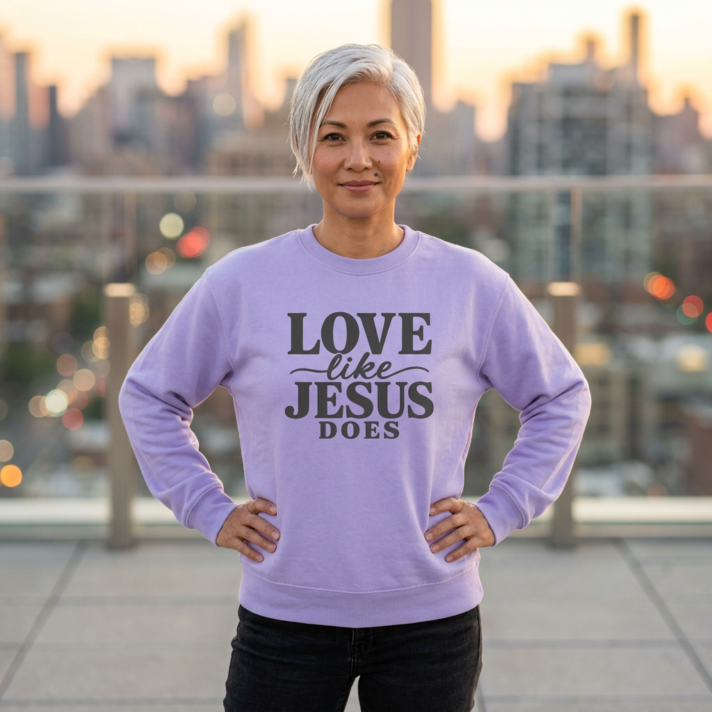 COMFORT COLORS - Love Like Jesus Does Sweatshirt — Inspirational Christian Crewneck