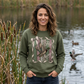 GILDAN - Vintage Mallard Duck Crewneck Sweatshirt — Rustic Ribbon Bird Graphic