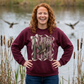 GILDAN - Vintage Mallard Duck Crewneck Sweatshirt — Rustic Ribbon Bird Graphic