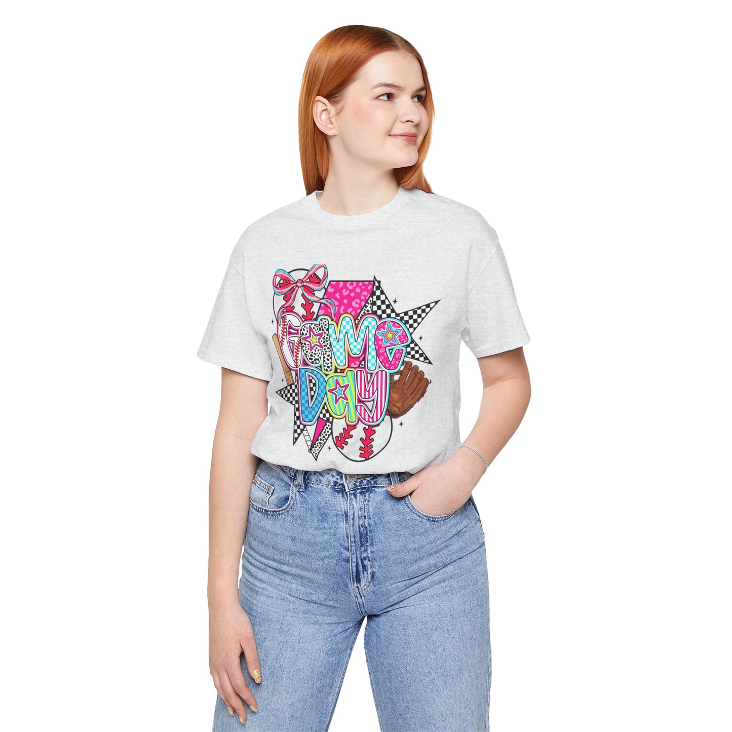 BELLA CANVAS - Baseball Mom Tee – 'Game Day' Colorful Pop Art Soft Cotton T-Shirt
