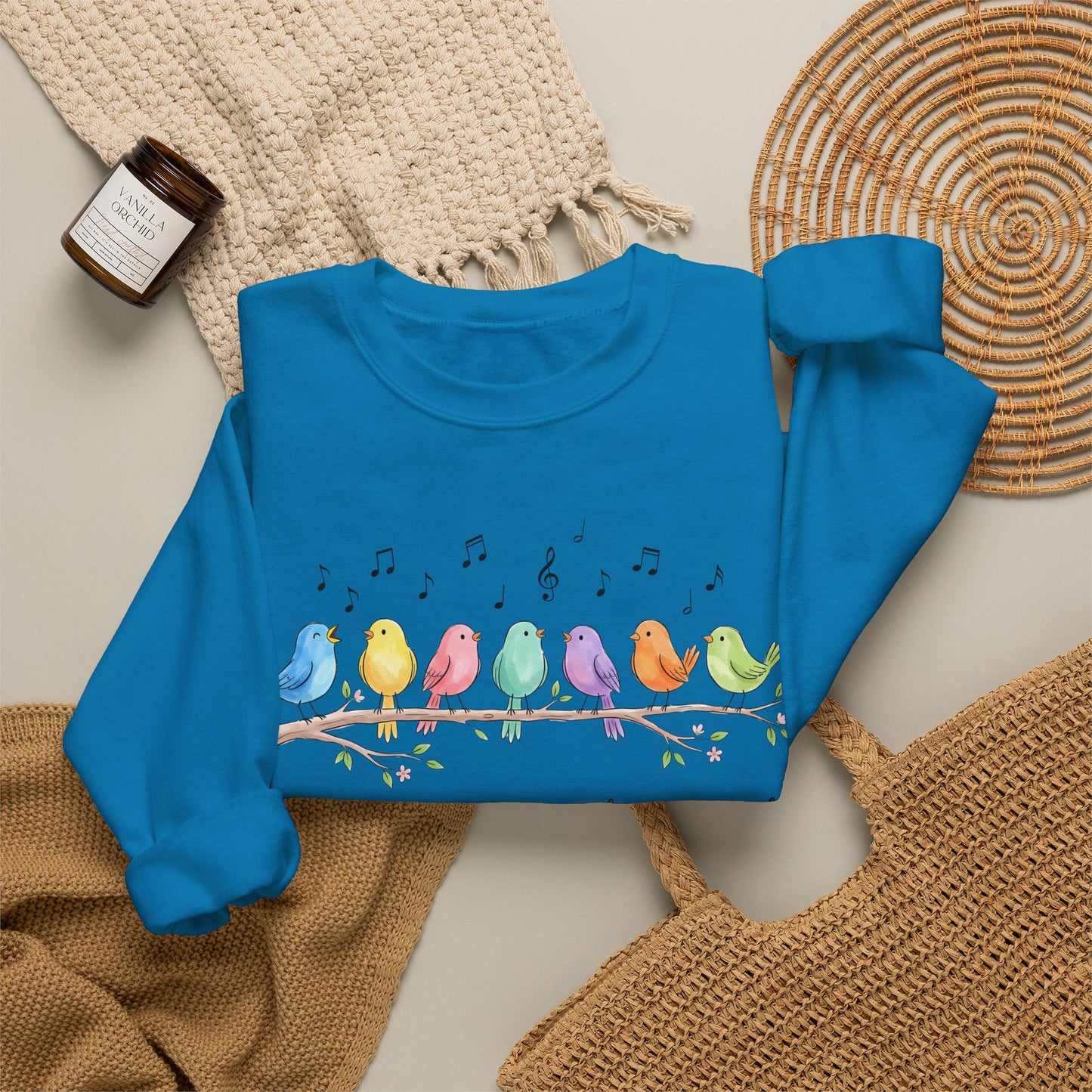 GILDAN - Psalm 89:1 Birds Crewneck Sweatshirt — I Will Sing of the Goodness of God Christian Sweatshirt