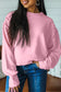 Lavendula Horizontal Ribbed Exposed Seam Detail Drop Shoulder Baggy Pullover