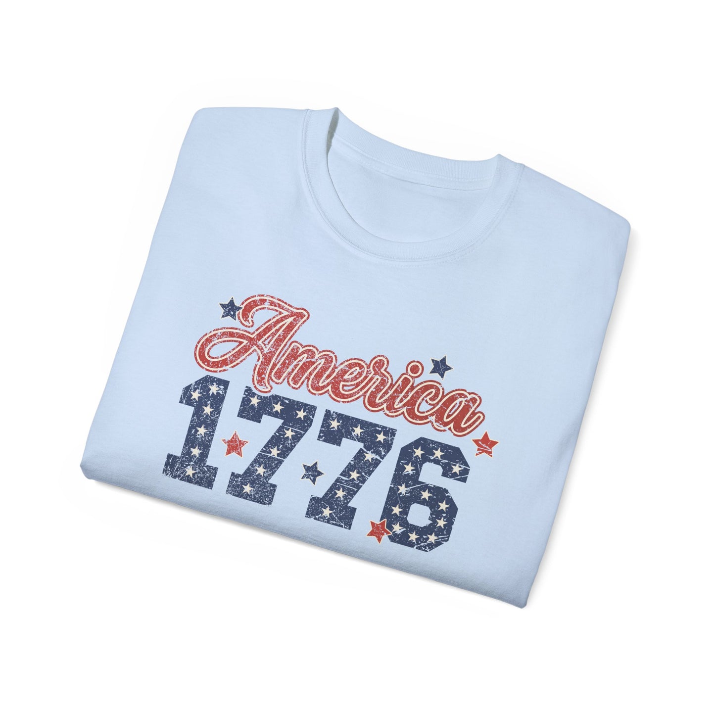 America 1776 Patriotic T-Shirt — Fourth of July USA Stars & Stripes Tee