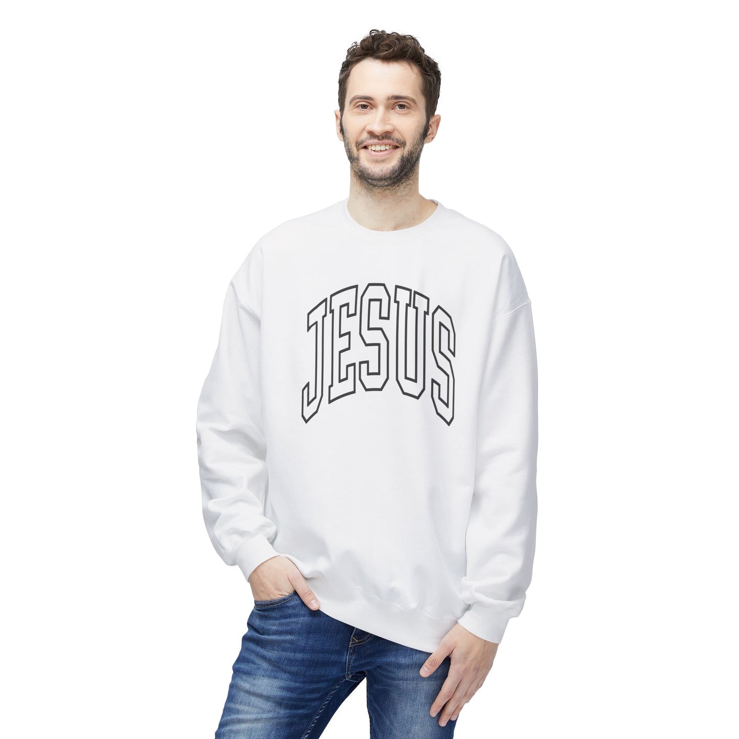 Jesus Arch Logo Sweatshirt — Christian Crewneck Pullover