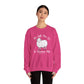HE LEFT THE 99 WHITE FONT ADULT SWEATSHIRT