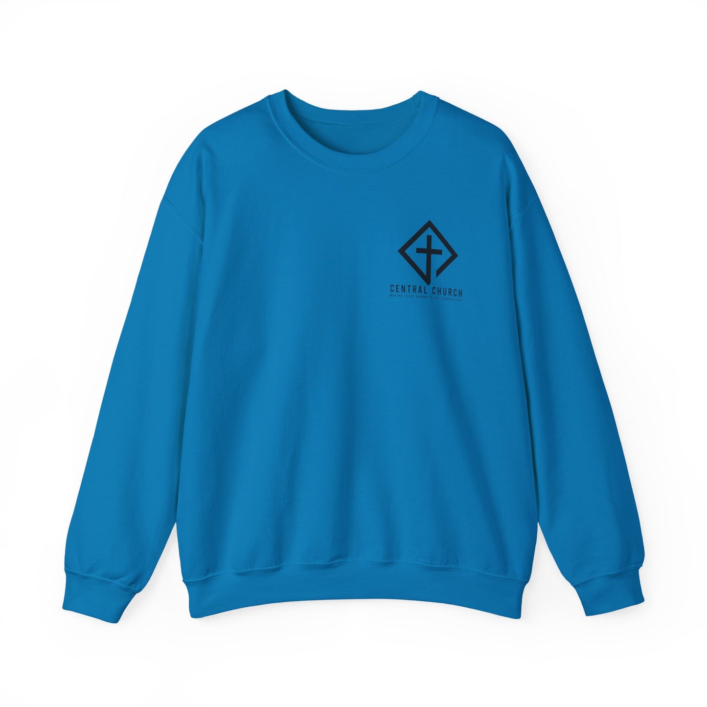 CENTRAL BAPTIST BLACK FONT ADULT SWEATSHIRT