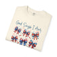 COMFORT COLORS God Says I Am Patriotic Ribbon T-Shirt