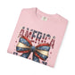 COMFORT OLORS - Patriotic America Bow T-Shirt — "America 1776 Land of the Free" Fourth of July Tee