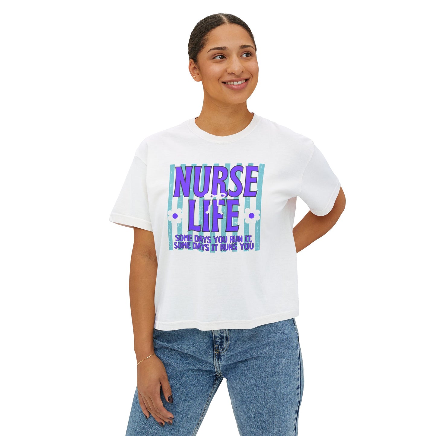 COMFORT COLORS CROP TOP - Nurse Life Boxy Tee — "Some Days You Win..." Inspirational Nurse T-Shirt