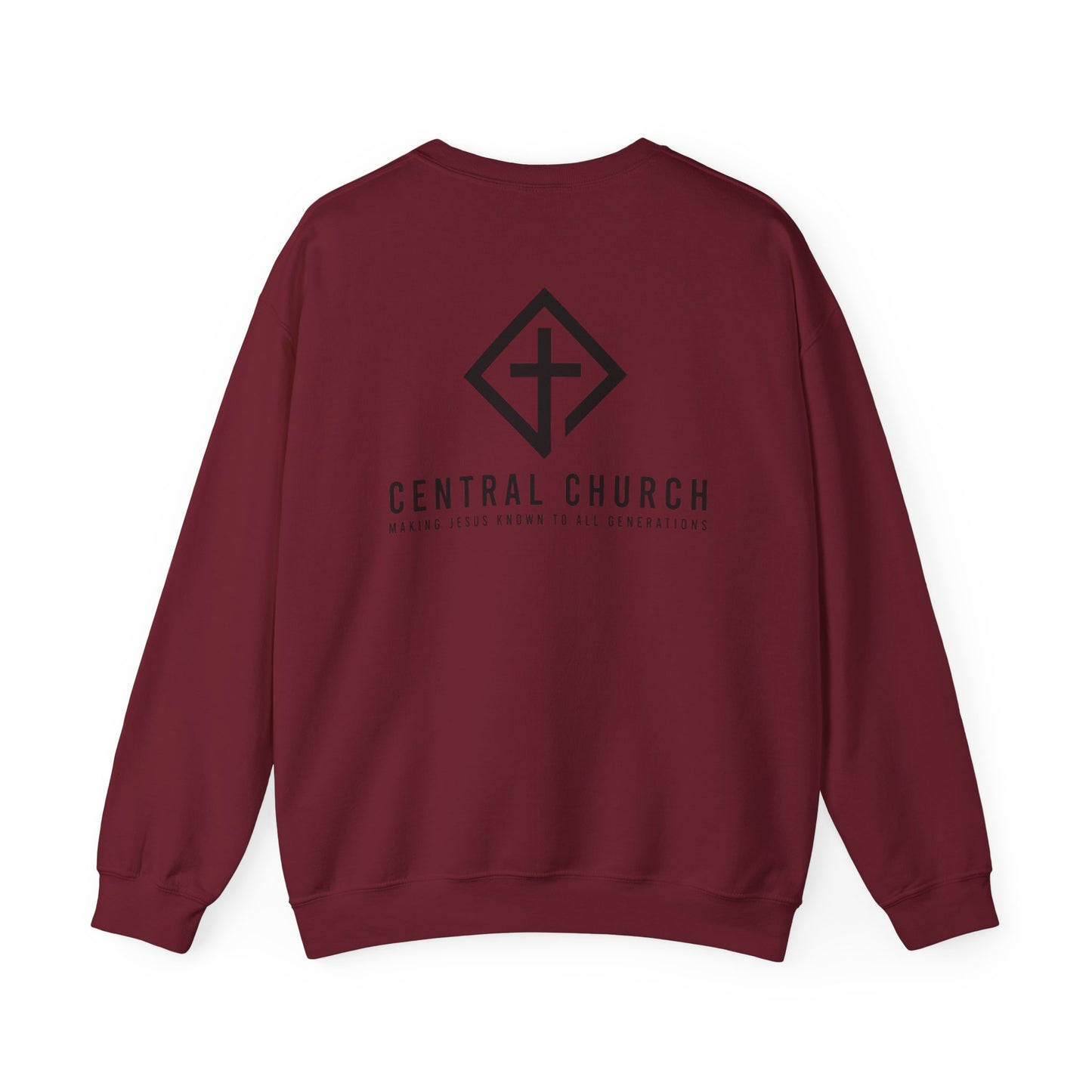 CENTRAL BAPTIST BLACK FONT ADULT SWEATSHIRT
