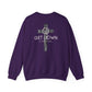 GILDAN - GET DOWN IN THE GOSPEL ADULT SWEATSHIRT GRAY CAMO CROSS