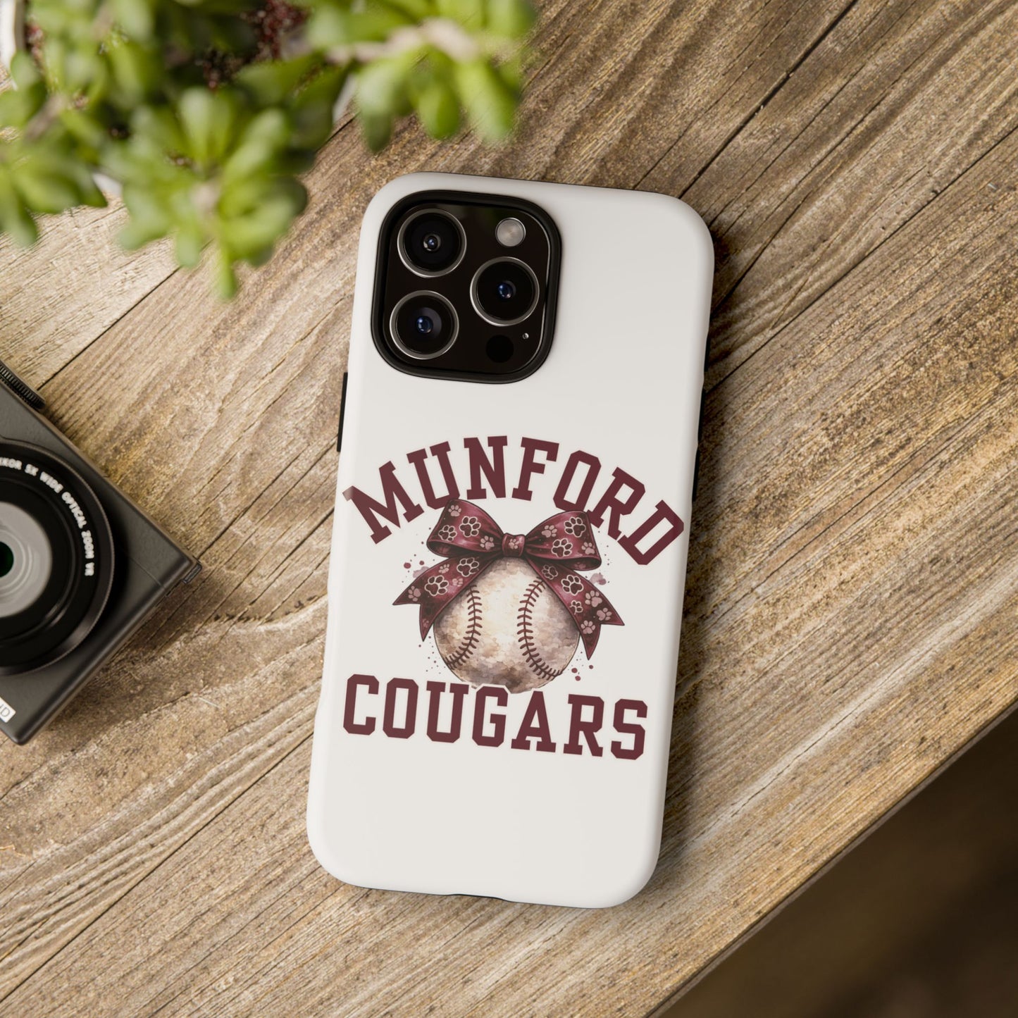 *** NEED TO PERSONALIZE THIS ? - DO NOT PURCHASE THIS ITEM - EMAIL ME @REFININGFAITHCOMPANY@GMAIL.COM - Munford Cougars Baseball Phone Case - Tough Cases Sports Team Phone Cover