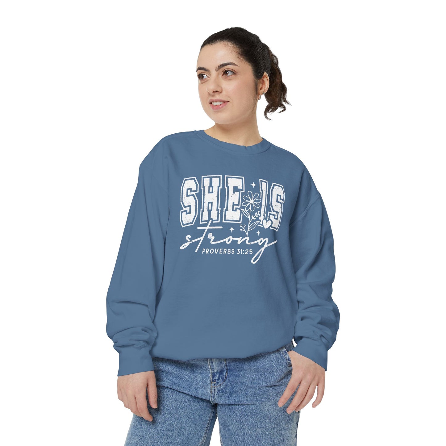 COMFORT COLORS - Classic White Sweatshirt — Garment-Dyed Cozy Crewneck