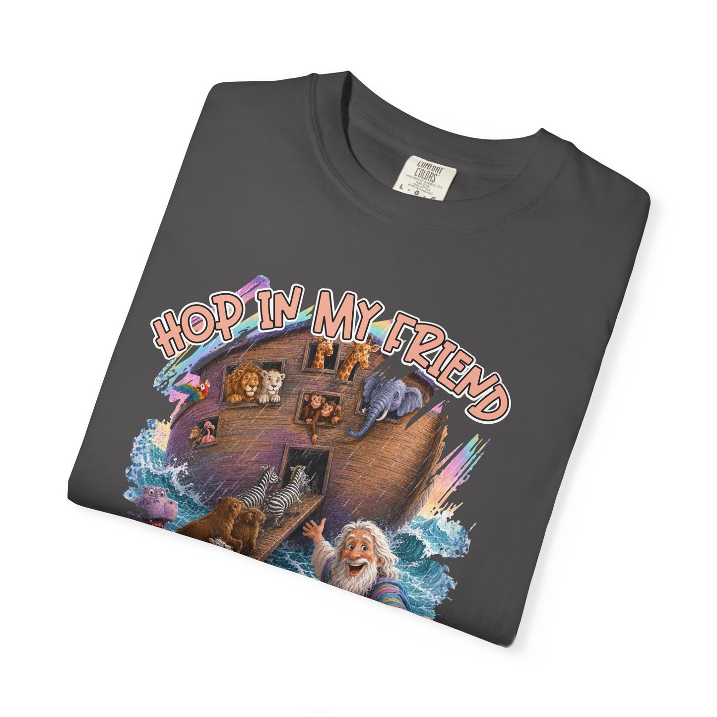 COMFORT COLORS - Noah’s Ark Graphic T-Shirt — "Hope in My Friend, In God’s Will" Faith Tee