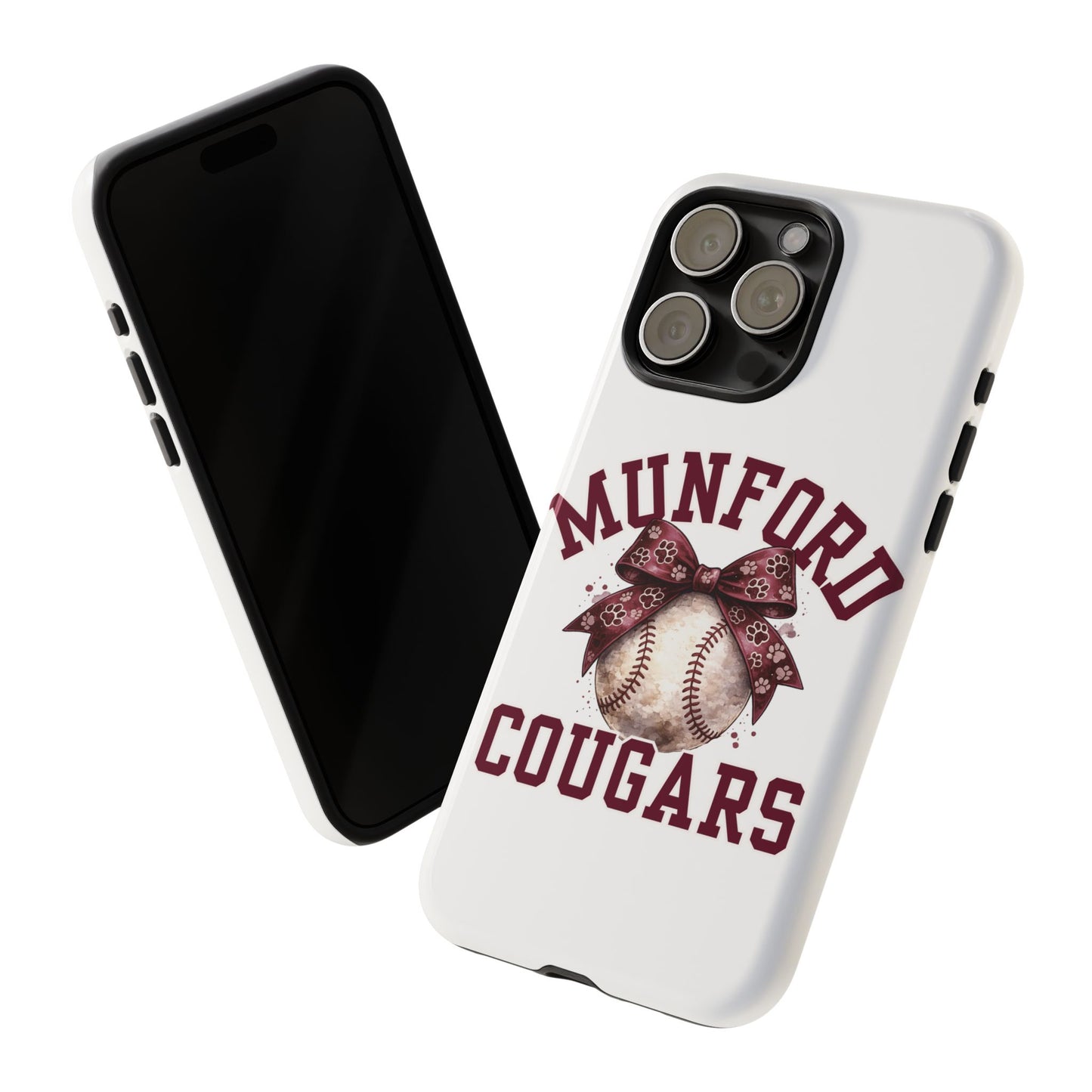 *** NEED TO PERSONALIZE THIS ? - DO NOT PURCHASE THIS ITEM - EMAIL ME @REFININGFAITHCOMPANY@GMAIL.COM - Munford Cougars Baseball Phone Case - Tough Cases Sports Team Phone Cover