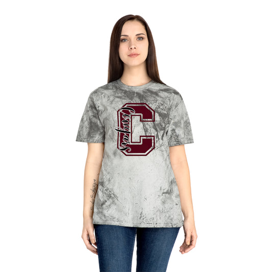 Tie-Dye Letter 'E' Baseball Script T-Shirt