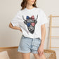 COMFORT COLORS - Patriotic Highland Cow T-Shirt — American Flag Heart Sunglasses