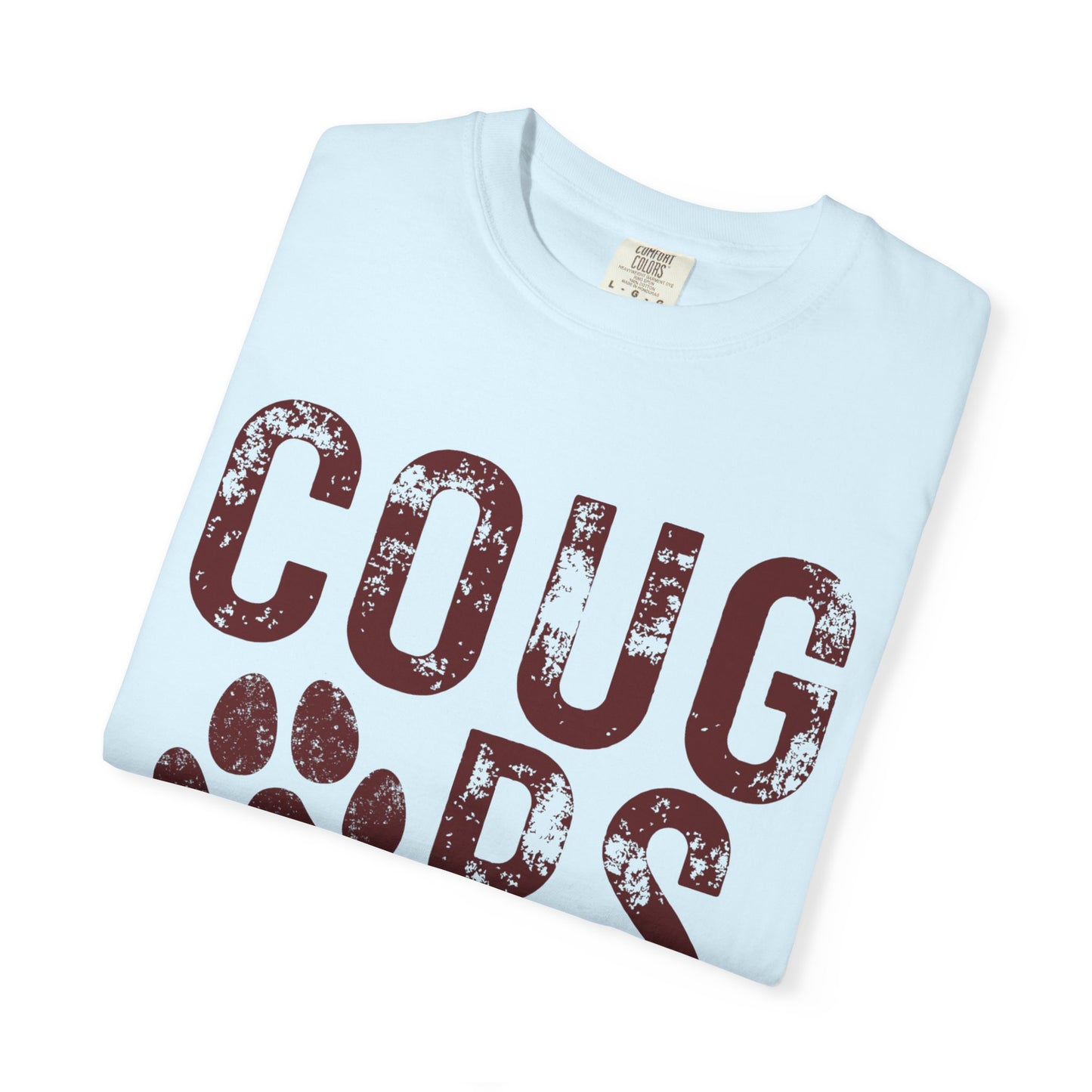 COMFORT COLORS - Cougars Distressed Paw T-Shirt