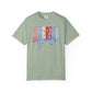 COMFORT COLORS  - America Graphic T-Shirt – Patriotic Red White Blue Tee with Ribbon