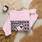 GILDAN -Touchdown Football Sweatshirt — Retro 'TOUCHDOWN' Graphic Crewneck