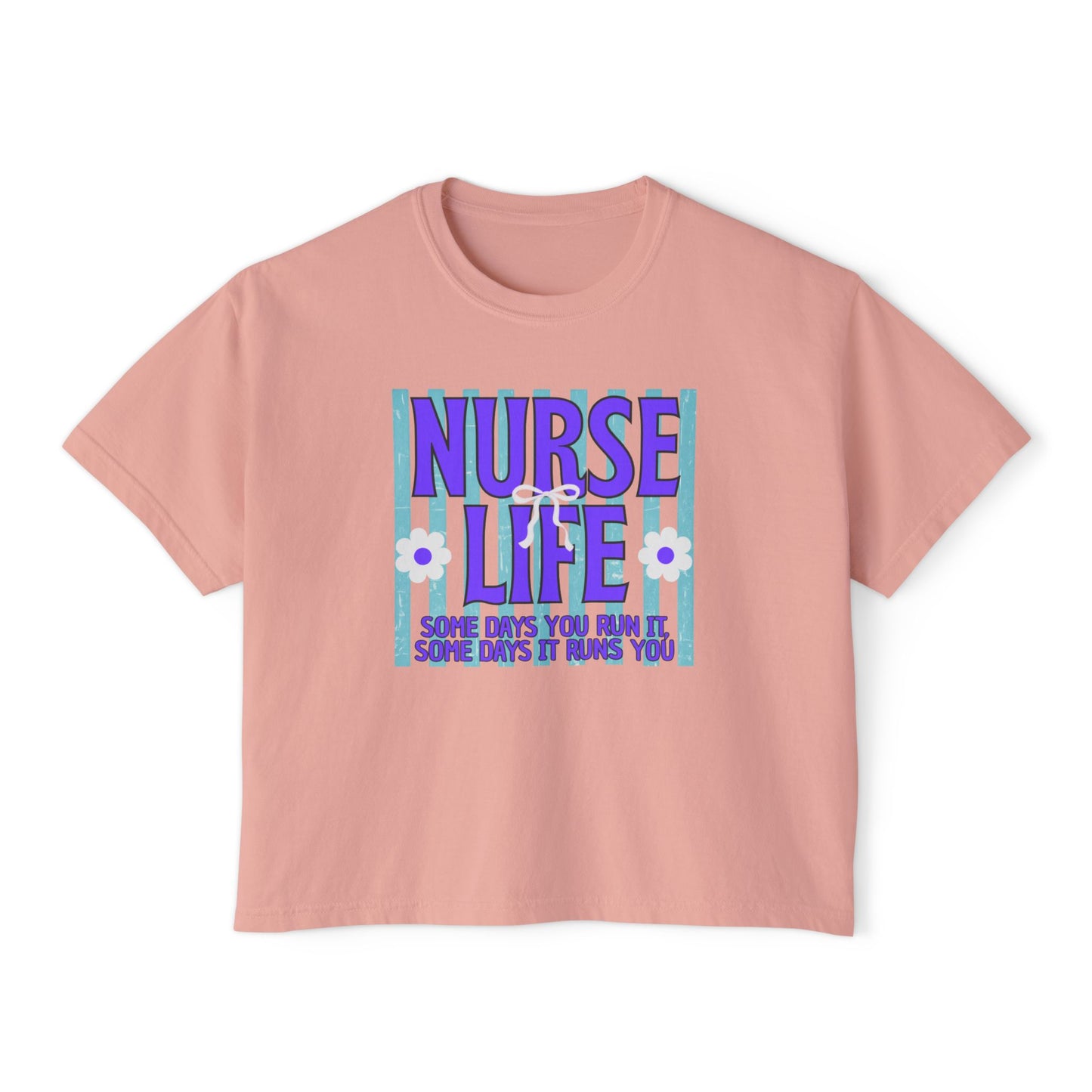 COMFORT COLORS CROP TOP - Nurse Life Boxy Tee — "Some Days You Win..." Inspirational Nurse T-Shirt