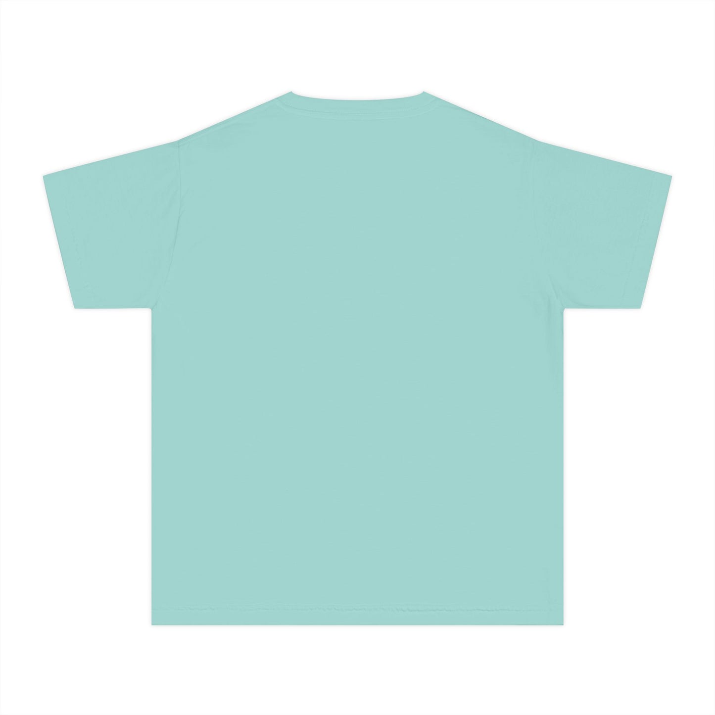 COMFORT COLORS - Easter Floral Bunny Youth Tee — 'Because He Lives'