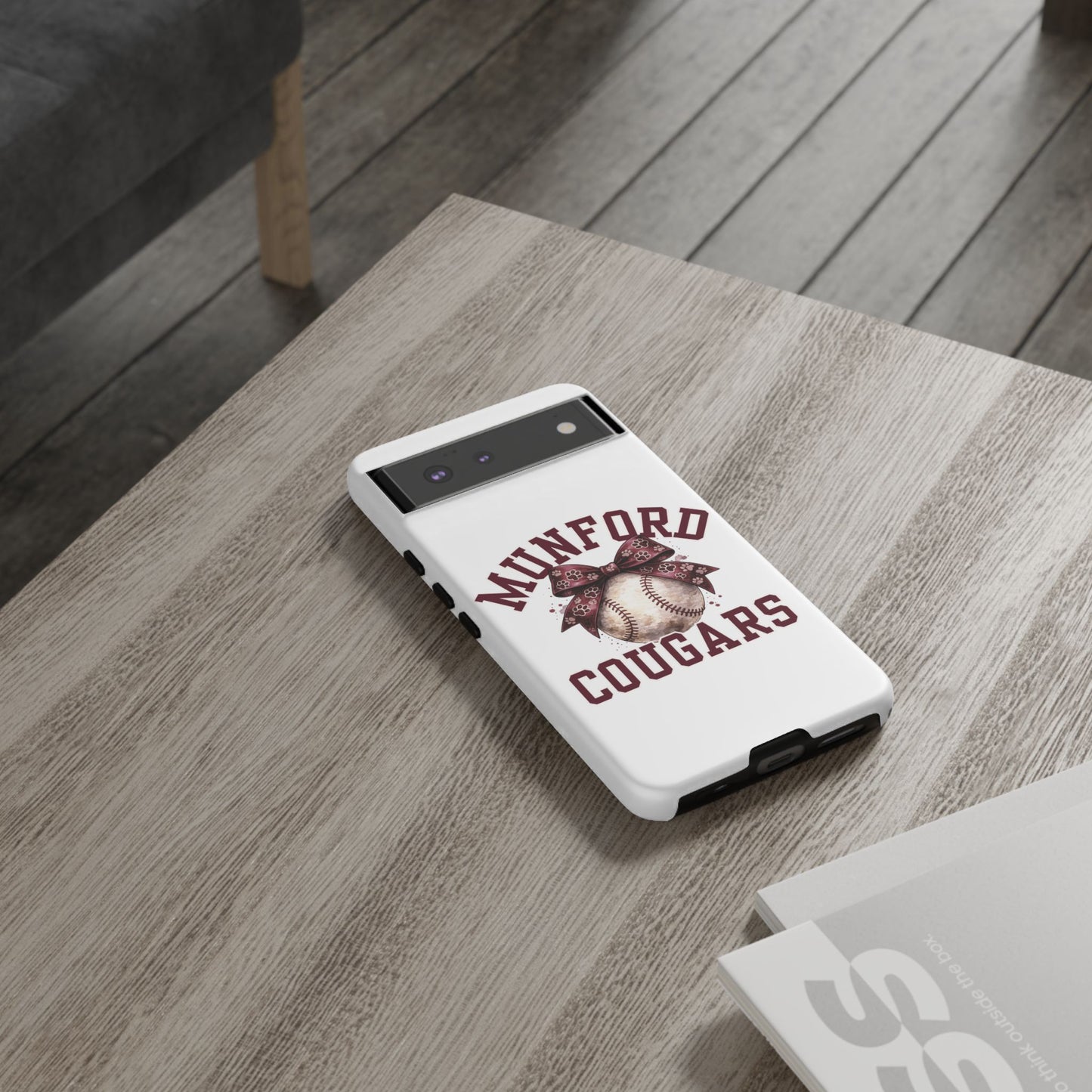 *** NEED TO PERSONALIZE THIS ? - DO NOT PURCHASE THIS ITEM - EMAIL ME @REFININGFAITHCOMPANY@GMAIL.COM - Munford Cougars Baseball Phone Case - Tough Cases Sports Team Phone Cover