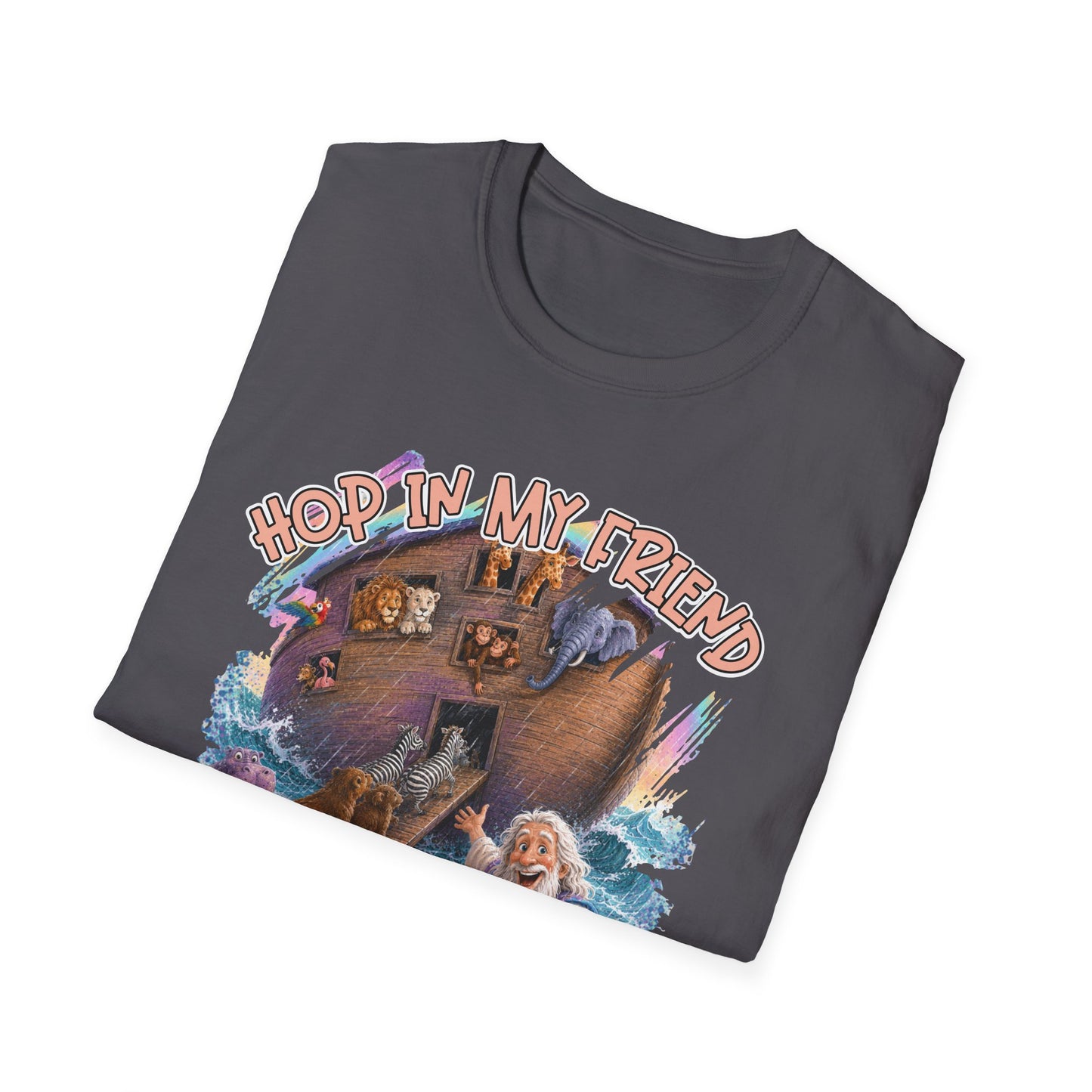 GILDAN - Hop In My Friend T-Shirt — Cute Noah’s Ark Animal Graphic Tee