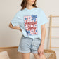 COMFORT COLORS - American Honey Graphic T-Shirt — Retro Patriotic Stars & Bows