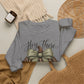 GILDAN - Hey There Pumpkin Sweatshirt — Leopard Pumpkin with Olive Bow Fall Crewneck