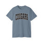 Cougars Arch Logo Tee Leopard Print Outline— Vintage Collegiate Graphic T-Shirt