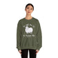 HE LEFT THE 99 WHITE FONT ADULT SWEATSHIRT