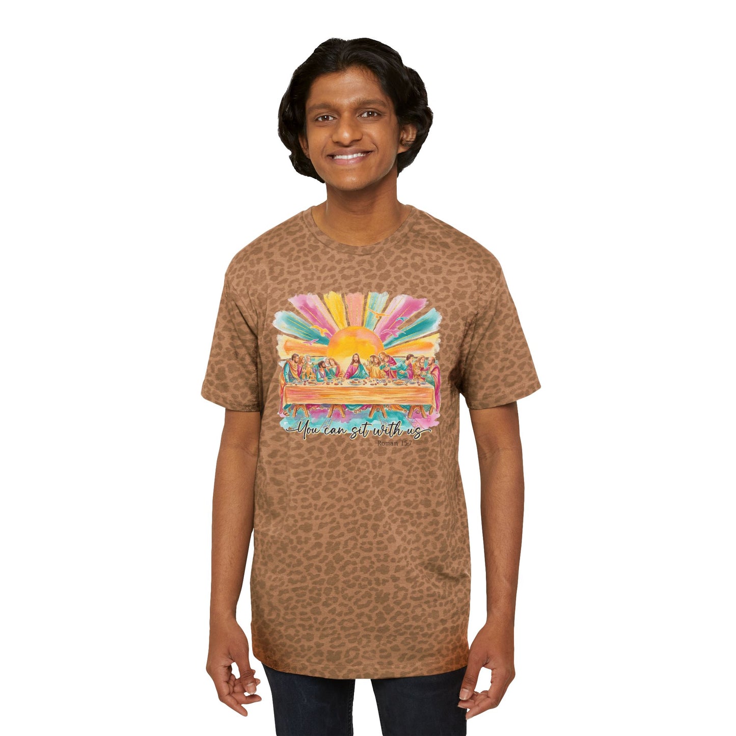 Sunset Surf Van T‑Shirt — Colorful Beach Sunrise Graphic Tee
