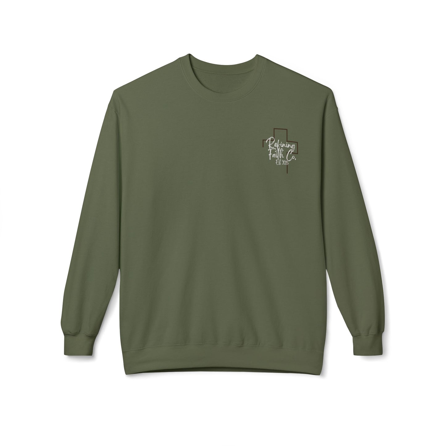 Christian Sweatshirt — Jesus Carrying Cross Crewneck (Faith Over Fear)