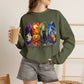 GILDAN - Spooky Season Halloween Crewneck Sweatshirt — Ghost, Jack-O'-Lantern & Black Cat Design
