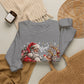 GILDAN - Christmas Santa and Reindeer Crewneck Sweatshirt