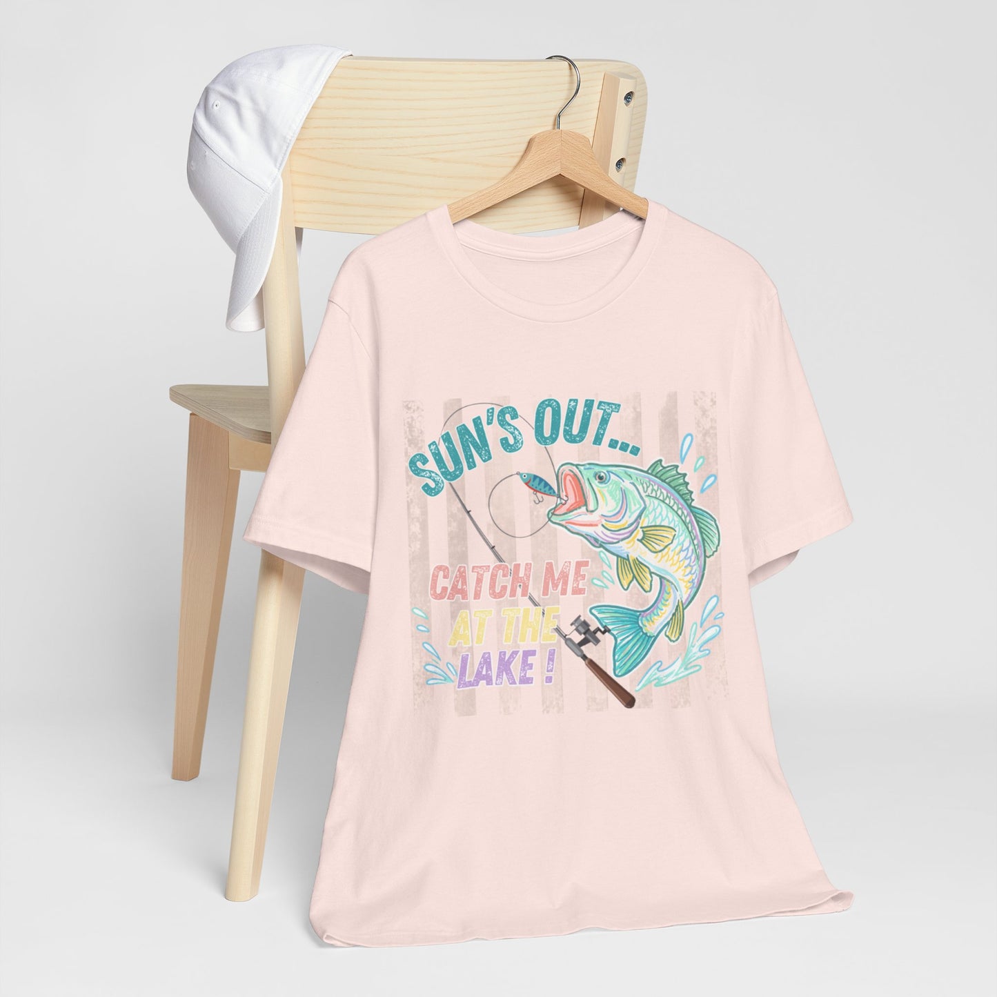 BELLA CANVAS - Sun's Out Catch Me at the Lake T-Shirt — Bass Fishing Summer Tee
